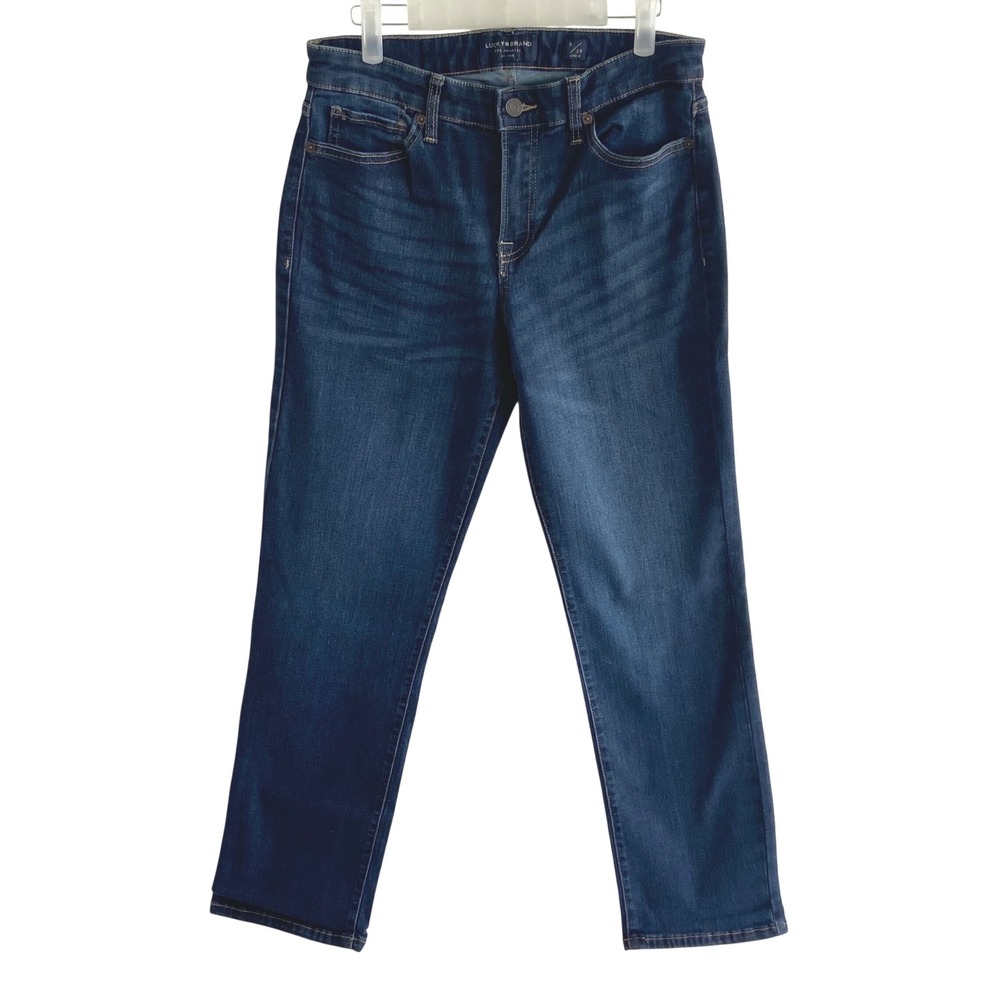 Lucky Brand Sweet Straight Mid Rise Ankle Jeans Dark Wash Blue Size 8/29
